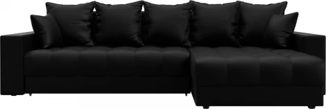 Диван угловой с декором и полкой Лига-050 НПБ Лига Диванов (Экокожа) арт.128605