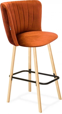 Стул барный SHT-ST36-1/S94 песчаная буря/прозрачный лак/черный муар от фабрики Sheffilton