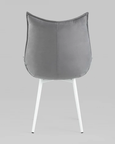 Стул Stool Group Осло велюр серый белые ножки УТ000035052