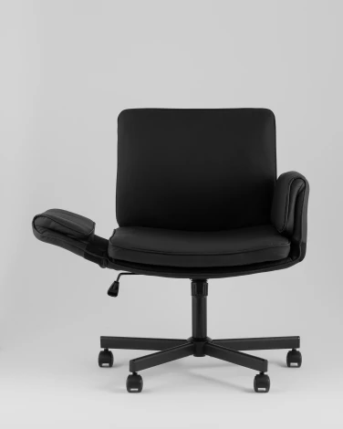 Кресло офисное TopChairs Foldo с откидными подлокотниками черное TopChairs УТ000042107