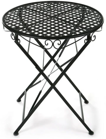 Стол Secret De Maison Patio стальной сплав, 60Dх70см, черный Tetchair 9967