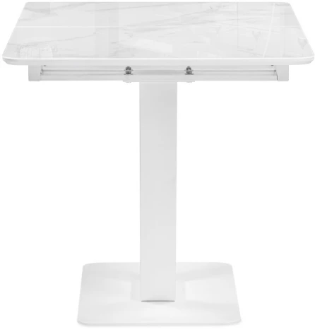 Стол на тумбе Woodville Бугун 120х80х77 белый мрамор / белый 532391