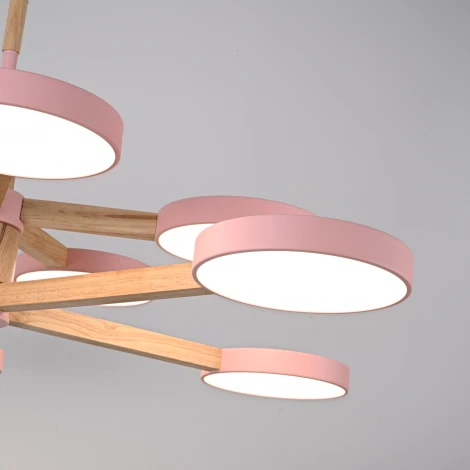 Потолочная люстра на штанге LED TURNA DBL L10 Pink ImperiumLoft Turna-Dbl01 (229082-26, Умный дом, WiFi, голосовое управление)