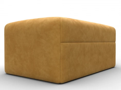 Модуль пуф Лига-060 НПБ (ЛДСП,Брус,Фанера,Велюр/Желтый) Лига Диванов 129583