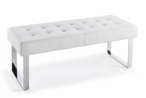 Банкетка Angel Cerda TB0083 (Хром,Белый/ Сталь)