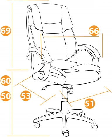 Кресло OREON кож/зам, коричневый/коричневый перфорированный, 36-36/36-36/06 Tetchair 10124