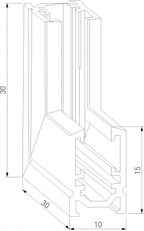 Коннектор угловой Elektrostandard Mini Magnetic 85180/00 внутренний для накладного шинопровода (черный)