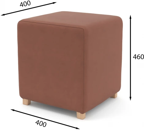 Пуф Arsko Мозли 1 терракотовый велюр