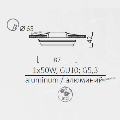 Встраиваемый точечный светильник Arte Lamp Cromo A1058PL-1CC