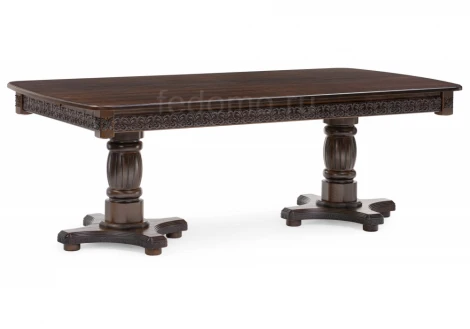 Стол Woodville Морнит 220(320)х110 орех темный / орех 483915