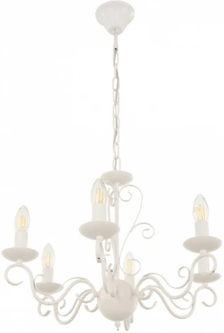 Подвесная люстра Arte Milano AM341369 341369/6 WT (220V, на цепи, подсвечник, свеча)