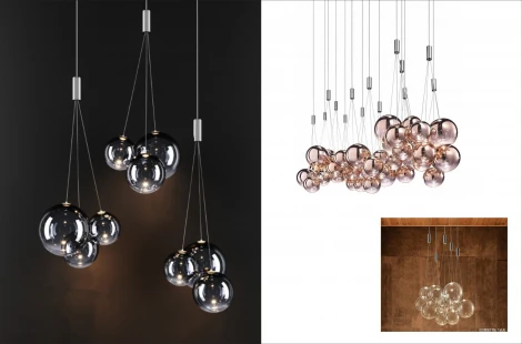 Подвесной светильник каскадный iLedex Selfie 19152P/3-6W-3000K CP (220V, на проводе, шарики)