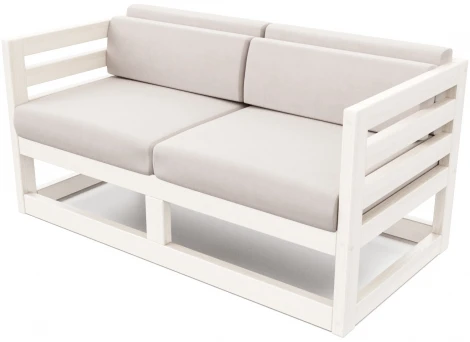 Диван Arsko Магнус М беленый дуб велюр светло-серый