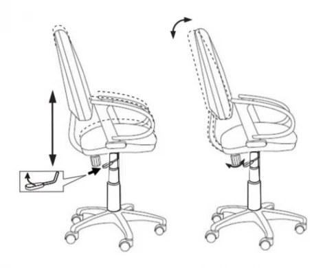 Кресло Бюрократ CH-300 черный крестовина пластик