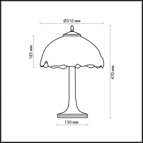 Интерьерная настольная лампа Odeon Light Garden 2525/1T