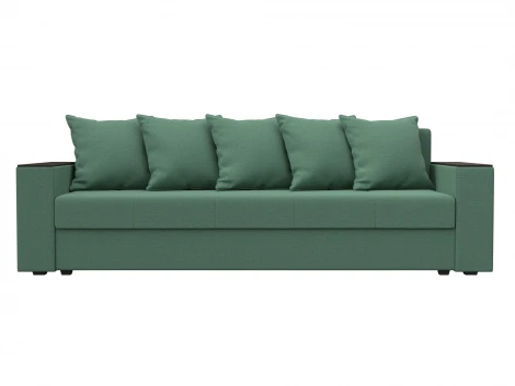 Диван прямой Дубай Лайт полки справа (ДСП,ЛДСП/Пластик/Рогожка/Зеленый) Лига Диванов 132284