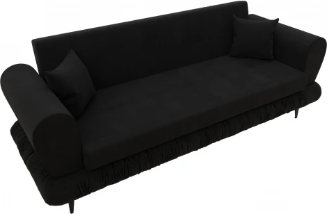 Диван-книжка Лига-045 (Черный/Микровельвет) Лига Диванов арт.122336