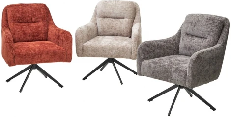 Кресло поворотное SHADE 360 град., ткань HAGA30, цвет светло-бежевый / черный каркас, ®DISAUR