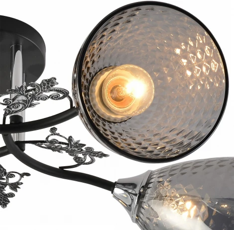 Потолочная люстра на штанге Reluce 01525-0.3-05 BK+CR (220V)