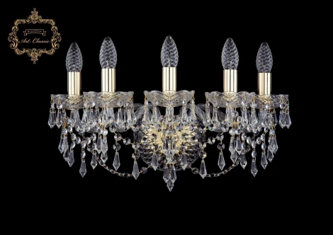 Бра Art Classic 10.23 10.23.5.165.Gd.Dr (220V, хрусталь, подвески, подсвечник, свеча)