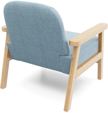 Кресло Arsko Флори береза рогожка голубая