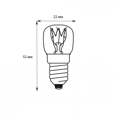 Лампочка накаливания цилиндр прозрачная E14 15W Uniel IL-F22-CL-15/E14