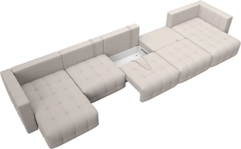 Диван П-образный Лига-052 НПБ МегаЛонг Лига Диванов (Замша) арт.128883