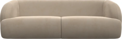 Диван прямой Лига-041 (Бежевый/Велюр) Лига Диванов арт.122199