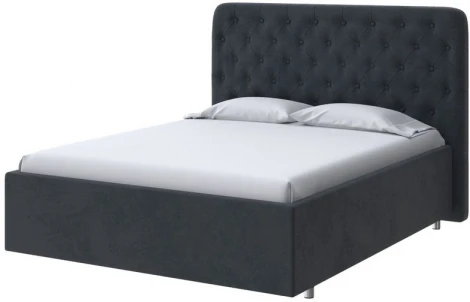 PROxSON Кровать Classic Large (Ткань: Велюр Teddy Древесный уголь) 180x200