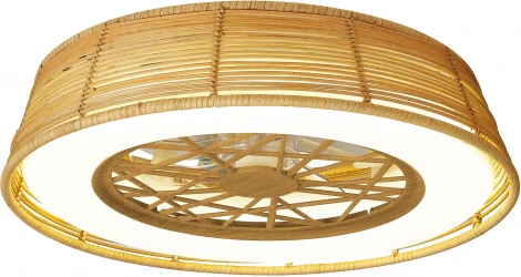 Потолочная люстра светодиодная с вентилятором Mantra Indonesia 8225 (регулировка яркости, 220V, пульт управления, круглые, IP44)