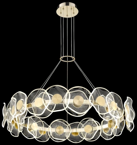 Подвесной светильник Wertmark Helena WE453.30.303 (LED, 220V, пульт управления, на тросе, круглые, кольцо)