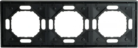 Рамка на 3 поста (черный) Stekker Эмили 49860