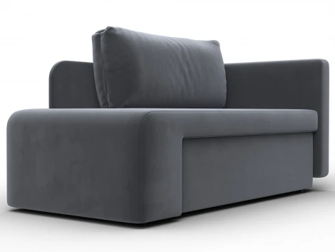 Кушетка Лига-097 (ДВП,ДСП,ЛДСП,Брус/Пластик/Велюр/Серый) Лига Диванов 134766