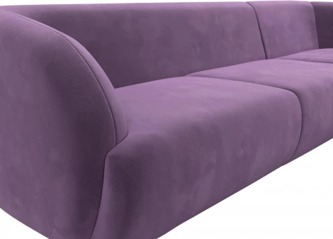 Диван угловой Лига-041 правый угол (Сиреневый/Микровельвет) Лига Диванов арт.122185