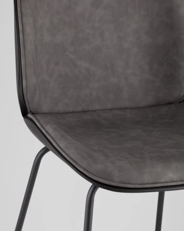 Стул барный Stool Group Beetle PU со спинкой серый УТ000001767