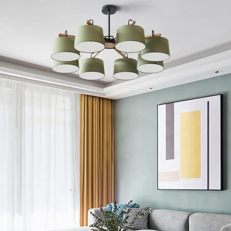 Потолочная люстра на штанге Even 8 Green ImperiumLoft Even01 (178370-26) (220V)