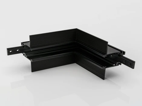 Коннектор угловой внутренний для встраиваемого низкопрофильного шинопровода Lumker SY-LINK SY-LINK-INT-T2S-BL