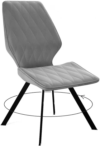 Стул 243 B22 GREY поворотный/ ножки черные Dikline 00-00061453