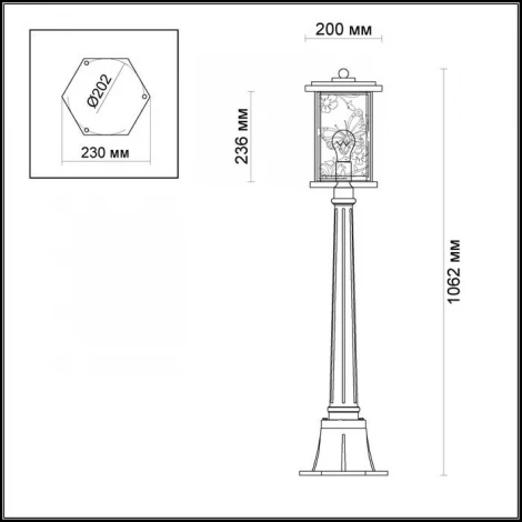 Наземный фонарь Odeon Light Papion 4038/1F