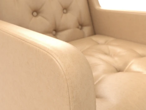 Кресло Arsko Айверс орех кремовый кожзам