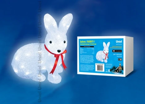 Световая фигура Uniel ULD-M2732-040/STA WHITE IP20 RABBIT-1 (LED, 220V, животные, заяц)
