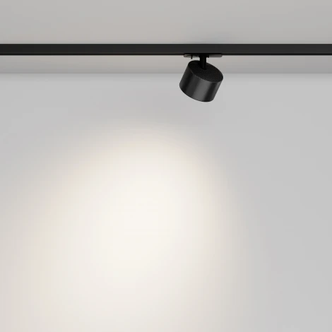 Трековый светильник однофазный, 12W 220V Maytoni Glare TR225-1-GX53-B (круглые)