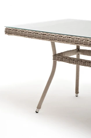 Плетеный стол из искусственного ротанга 200х90см, цвет бежевый 4SIS Латте YH-T4766G-2 beige