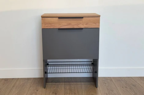 Обувница Баско Mebelson (ЛДСП/Графит,Дуб золотой) арт.173780,3319