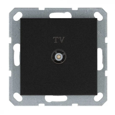 ТВ-розетка оконечная (антрацит) Jasmart G-Classic G6001B