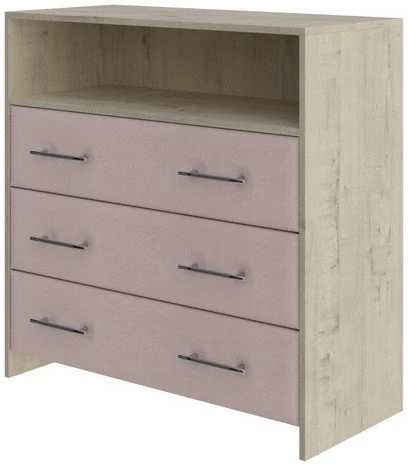 PROxSON Комод Свен (ЛДСП Бунратти+ткань Бунратти/Ultra Розовый мусс) 90x40