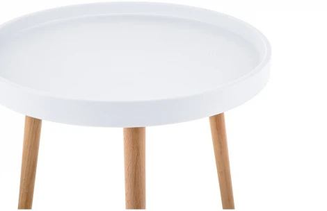 Журнальный столик Woodville Hof 50х45 white / wood 15568