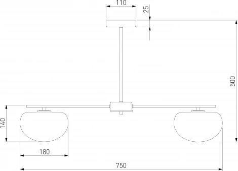 Потолочная люстра на штанге Eurosvet Like 30190/5 латунь (220V)
