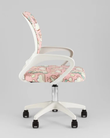 Кресло офисное TopChairs Simple SN Junior принт Unicorns пластик белый TopChairs УТ000042083
