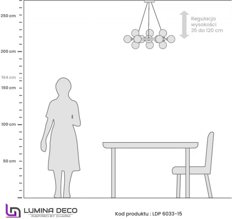 Подвесной светильник Lumina Deco Marsiada LDP 6033-25 FGD